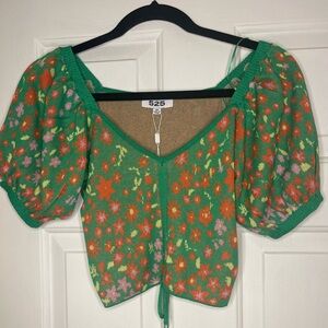 REVOLVE - 525 America Floral Puff Sleeve Top Garden Combo